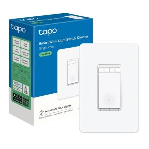 image:imageTPLink Tapo Smart Light Switch Single Pole Neutral Wire Required 24GHz WiFi Light Switch Compatible with Alexa and Google Home UL Certified No Hub Required White Tapo S500Dimmer