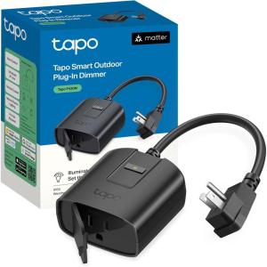 image:imageTPLink Tapo Matter Outdoor Smart Plug 2 Individual Outlets IP65 Weather Resistance Works with Apple Home Alexa Google Home Long WiFi Range 24G WiFi Only ETL Certified Tapo P400M1Socket  Dimmer