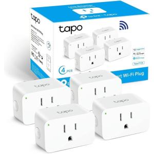 image:imageTPLink Tapo Smart Plug Mini 15A Smart Home WiFi Plug Super Easy Setup Compatible with Alexa amp Google Home No Hub Required UL Certified 24G WiFi Only White Tapo P1054PackSmart Alexa Plug