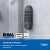 image:imageTapo Smart WiFi Deadbolt Door Lock  Keyless Tactile Buttons Customized Access with inApp Monitoring AutoLock IP54 Weatherproof BHMA Grade 3 Compatible with Standard Door Sizes Tapo DL100Keypad