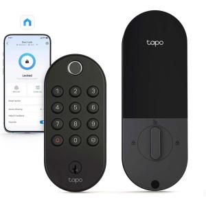 image:imageTapo Smart WiFi Deadbolt Door Lock  Keyless Tactile Buttons Customized Access with inApp Monitoring AutoLock IP54 Weatherproof BHMA Grade 3 Compatible with Standard Door Sizes Tapo DL100Fingerprint