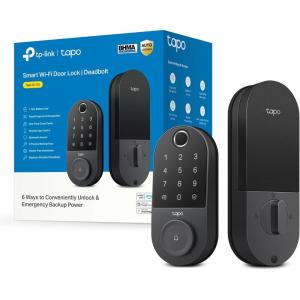 image:imageTapo Smart WiFi Door Lock Deadbolt  Keyless Entry Fingerprint Recognition Touchscreen Keypad amp inApp Monitoring with Scheduled Access1Year Rechargeable Battery  BHMA Grade 2  DL110Touchscreen