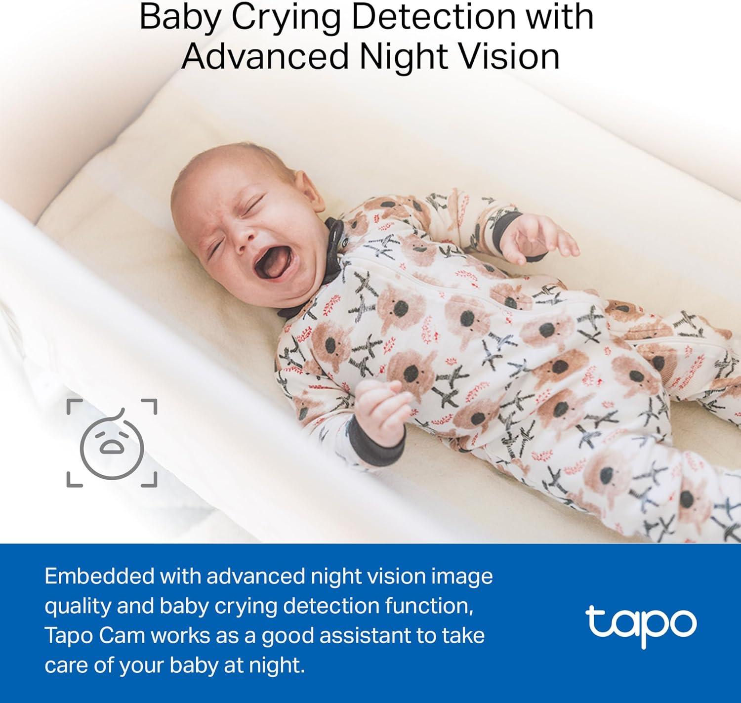 image:imageTapo 1080p IndoorOutdoor Security Camera  Free PersonMotionBaby Cry Detection Color Night Vision IP65 Weatherproof SDCloud Storage Works wAlexa amp Google Home HybridCamBlack