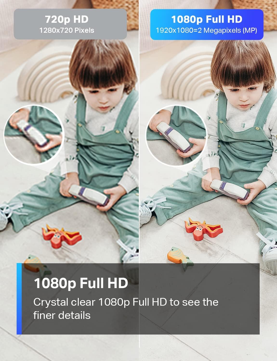 image:imageTapo 1080p IndoorOutdoor Security Camera  Free PersonMotionBaby Cry Detection Color Night Vision IP65 Weatherproof SDCloud Storage Works wAlexa amp Google Home HybridCamWhite
