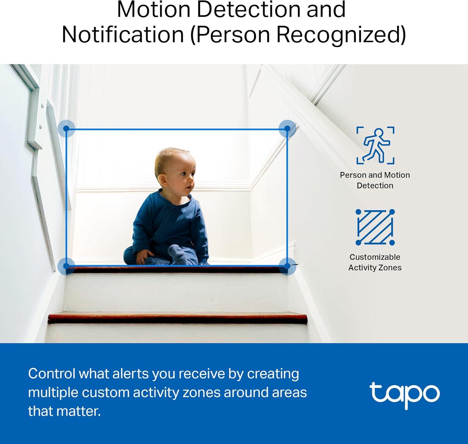 image:imageTapo 1080p IndoorOutdoor Security Camera  Free PersonMotionBaby Cry Detection Color Night Vision IP65 Weatherproof SDCloud Storage Works wAlexa amp Google Home HybridCamWhite