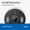 image:imageTapo 2K IndoorOutdoor Wired Security Camera  Works as a Baby Monitor amp Pet Camera PersonMotionBaby Cry Detection 2Way Audio Siren SubscriptionFree Local Storage or Optional Cloud C113White