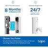 image:imageTapo 2K Wireless Smart Video Doorbell with Chime  160 UltraWide ViewPerson Detection Ring Call 2Way Audio SubscriptionFree Local StorageOptional Cloud Motion Only Alert D210Battery or Hardwired  2K 4MP