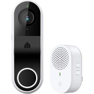 image:imageKasa Smart Video Doorbell Camera Hardwired wChime 2K Resolution Alwayson Power Night Vision 2Way Audio RealTime Notification Cloud amp SD Card Storage Works wAlexa amp Google Home KD110
