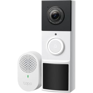 image:imageTapo 2K Wireless Smart Video Doorbell with Chime  160 UltraWide ViewPerson Detection Ring Call 2Way Audio SubscriptionFree Local StorageOptional Cloud Motion Only Alert D210Battery Only  2K 3MP