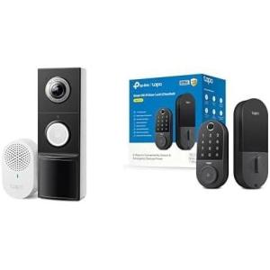 image:imageTapo Front Door Security Bundle  2K Video Doorbell Camera  Smart Door Lock