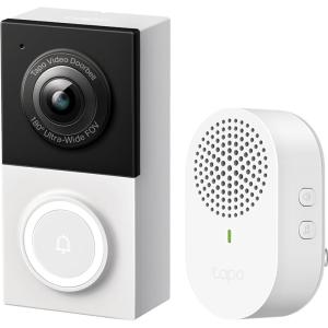 image:imageTapo TPLink Smart Video Doorbell Camera Chime Included 2K 5MP Color Night Vision 2Way Audio Free AI Detection CloudSD Card Storage Works wAlexa amp Google Home D230S1Wired  w Chime