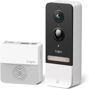image:imageTapo TPLink Smart Video Doorbell Camera Chime Included 2K 5MP Color Night Vision 2Way Audio Free AI Detection CloudSD Card Storage Works wAlexa amp Google Home D230S1Battery Powered  w Chime