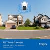 image:imageTPLink Tapo 2K QHD Outdoor PanTilt WiFi Security Camera 360 View Motion Tracking Color Night Vision Free PersonVehicleMotion Detection Cloud amp SD Card Storage 247 Recording Tapo C520WSWired