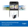 image:imageTPLink Tapo 2K QHD Outdoor PanTilt WiFi Security Camera 360 View Motion Tracking Color Night Vision Free PersonVehicleMotion Detection Cloud amp SD Card Storage 247 Recording Tapo C520WSWired