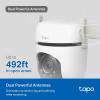 image:imageTPLink Tapo 2K QHD Outdoor PanTilt WiFi Security Camera 360 View Motion Tracking Color Night Vision Free PersonVehicleMotion Detection Cloud amp SD Card Storage 247 Recording Tapo C520WSWired