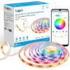 image:imageTapo TPLink RGBWIC Smart LED Light Strip 164Ft 1000 Lumens 16M Dimmable Colors 50 Color Zones Works wApple HomeKitAlexaGoogle Home SynctoSound IP44 PU Coating Trimmable L9305RGBIC  White LEDs 1000 lm