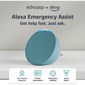 image:imageAmazon Echo Pop newest model Our smallest speaker Designed for Alexa Fits in any room CharcoalMidnight Teal
