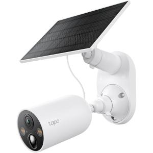 image:imageTPLink  SolarCam 2K Outdoor Battery Camera wSolar Panel Base Wireless Camera 2K QHD 150 SuperWide FOV Free PersonVehiclePet Detection SDCloud Storage Starlight Color Night Vision