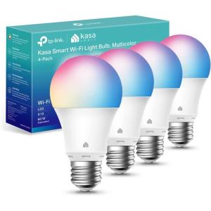 image:imageKasa Smart Light Bulbs 1000 Lumens High Brightness 16M Color Changing Dimmable Smart WiFi Light Bulb Compatible with Alexa and Google Home A19 24GHz WiFi only No Hub Required KL1354 Pack