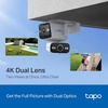image:imageTapo 4K Outdoor Dual Lens PanTilt PoEDC Wired Security Camera  170 WideAngle  8mm Zoom Lens Free PersonVehicle Detect 360 View SubscriptionFree SD Storage or Optional Cloud  C575D