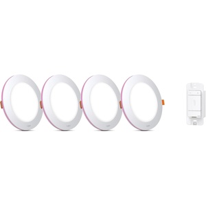image:imageTapo Smart 6Inch Recessed Downlight Kit 4Pack  1100 lm 16M Colors Tunable White 2700K6500K UltraDim 1 MatterCompatible WiFi amp Bluetooth Mesh  L7306 KITMulticolor